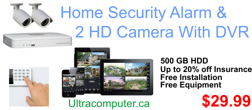 Home security alarm service with 2 HD security cameras $29.99/ Month