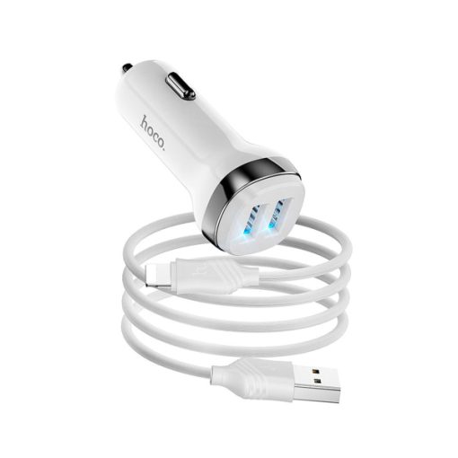 Hoco Superior Dual Port Car Charger with Lightning Cable (Z40)