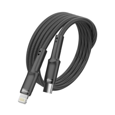 Rush Braided Type C to Lightning Cable (Black)